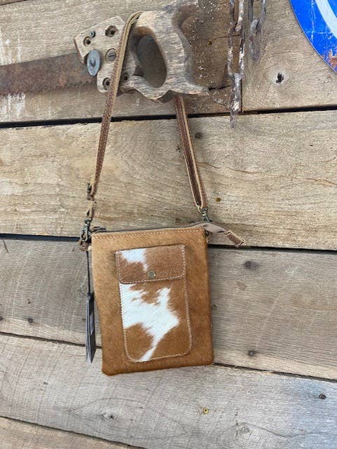 Brown Cowhide Small Crossbody