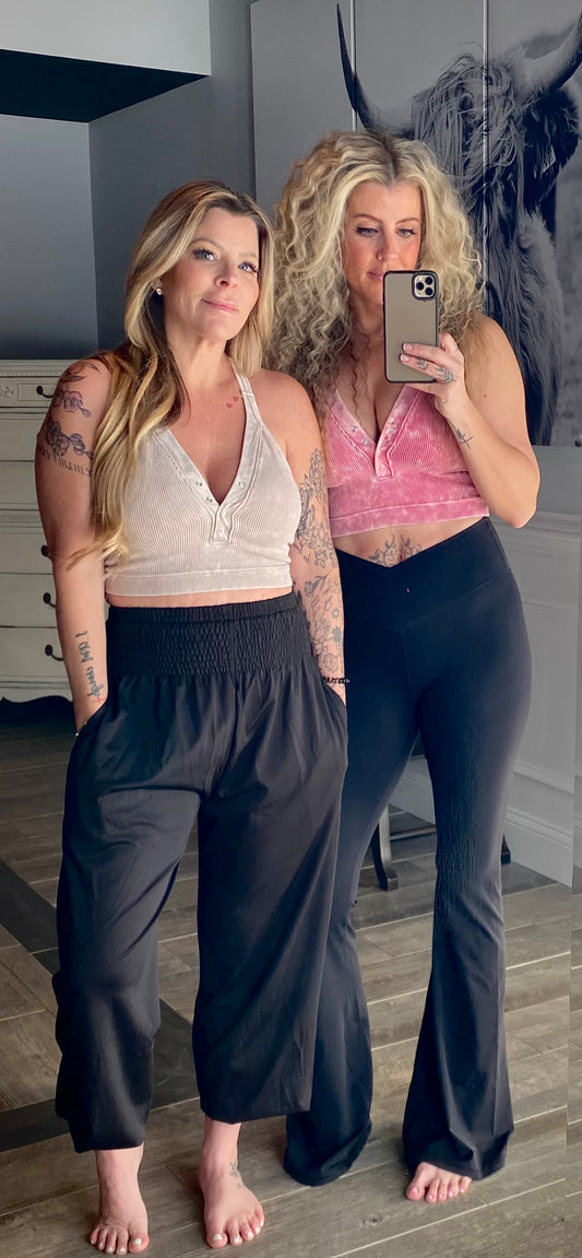 Black High Waist Joggers