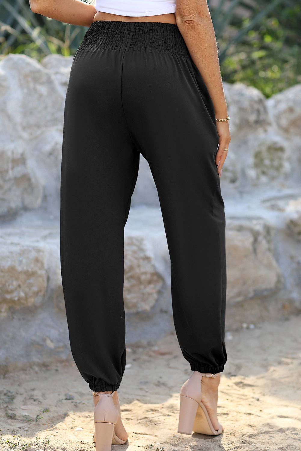 Black High Waist Joggers