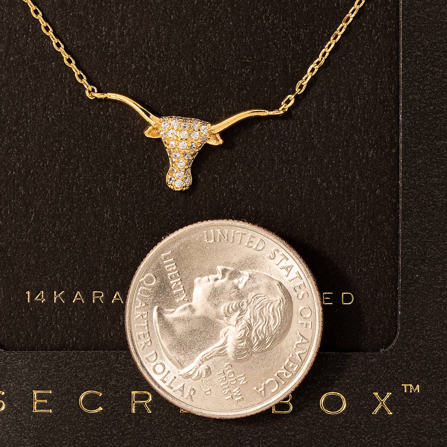 Stud Bull Head Pendant Necklace