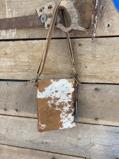 Brown Cowhide Small Crossbody
