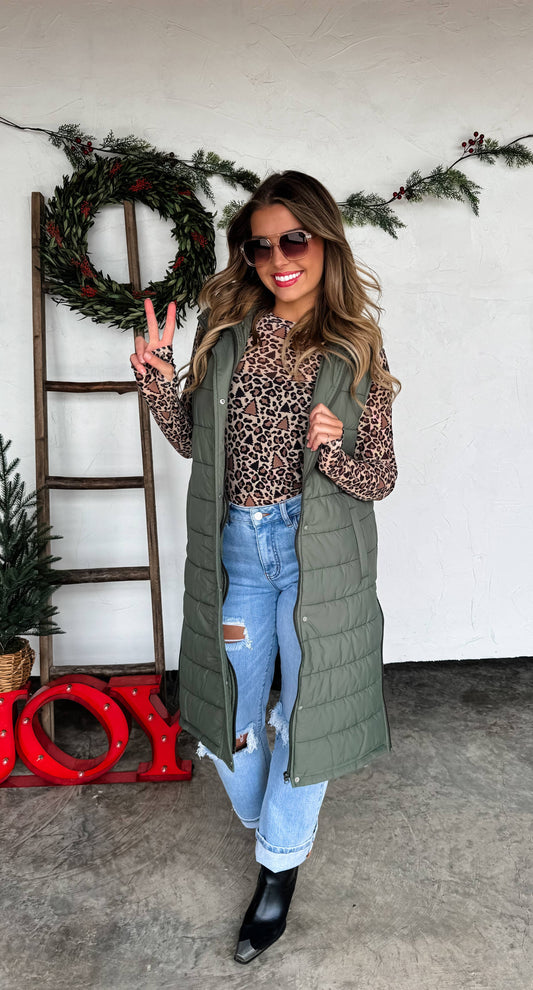 LONG PUFFER VEST