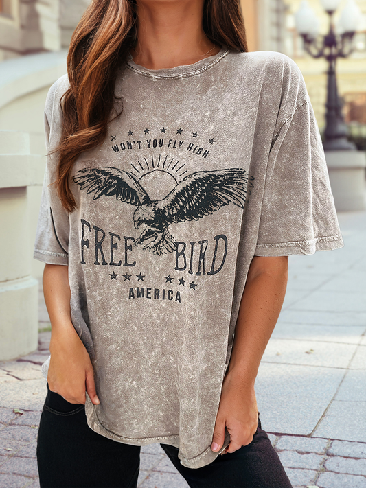 Free Bird Letter Print Top