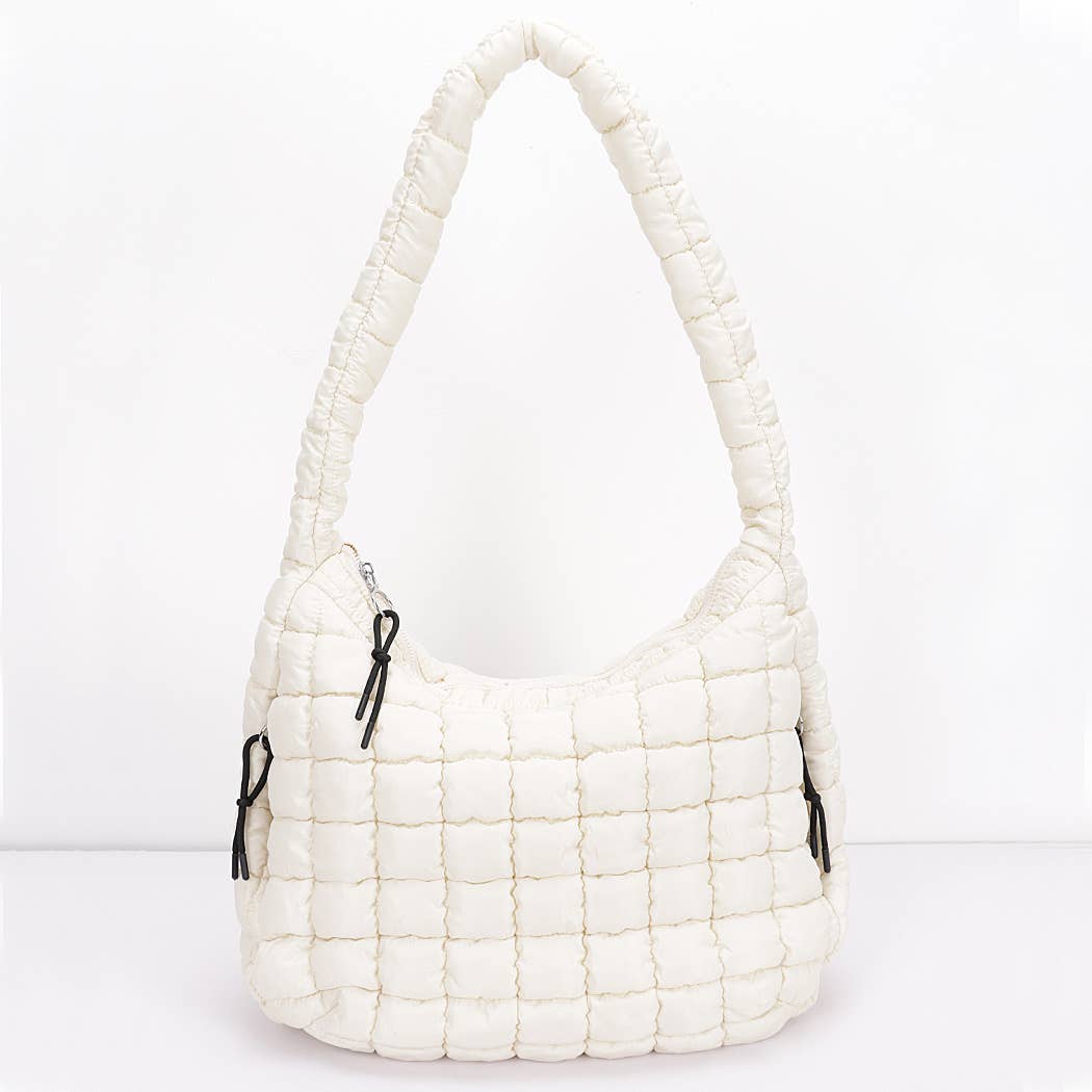 Quilted Nylon Padded Crossbody Bag