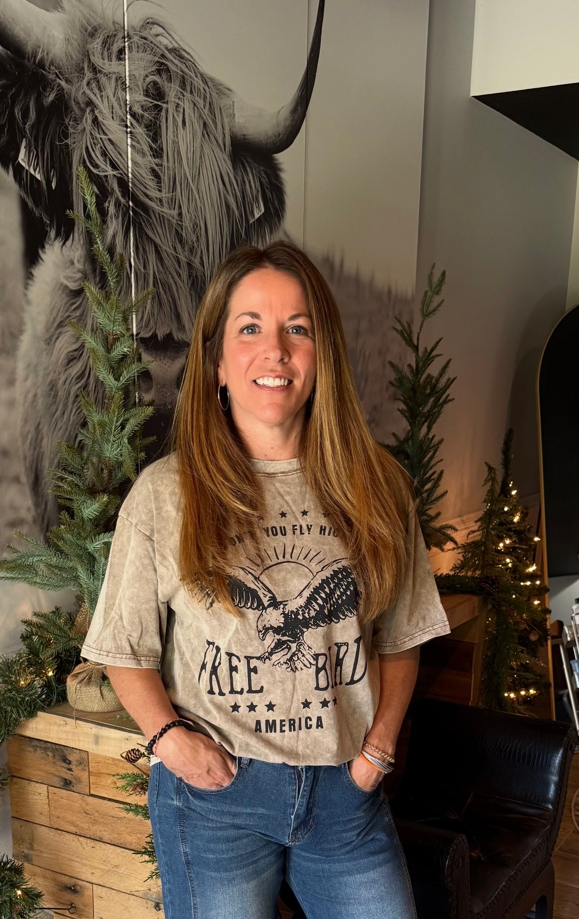 Free Bird Letter Print Top