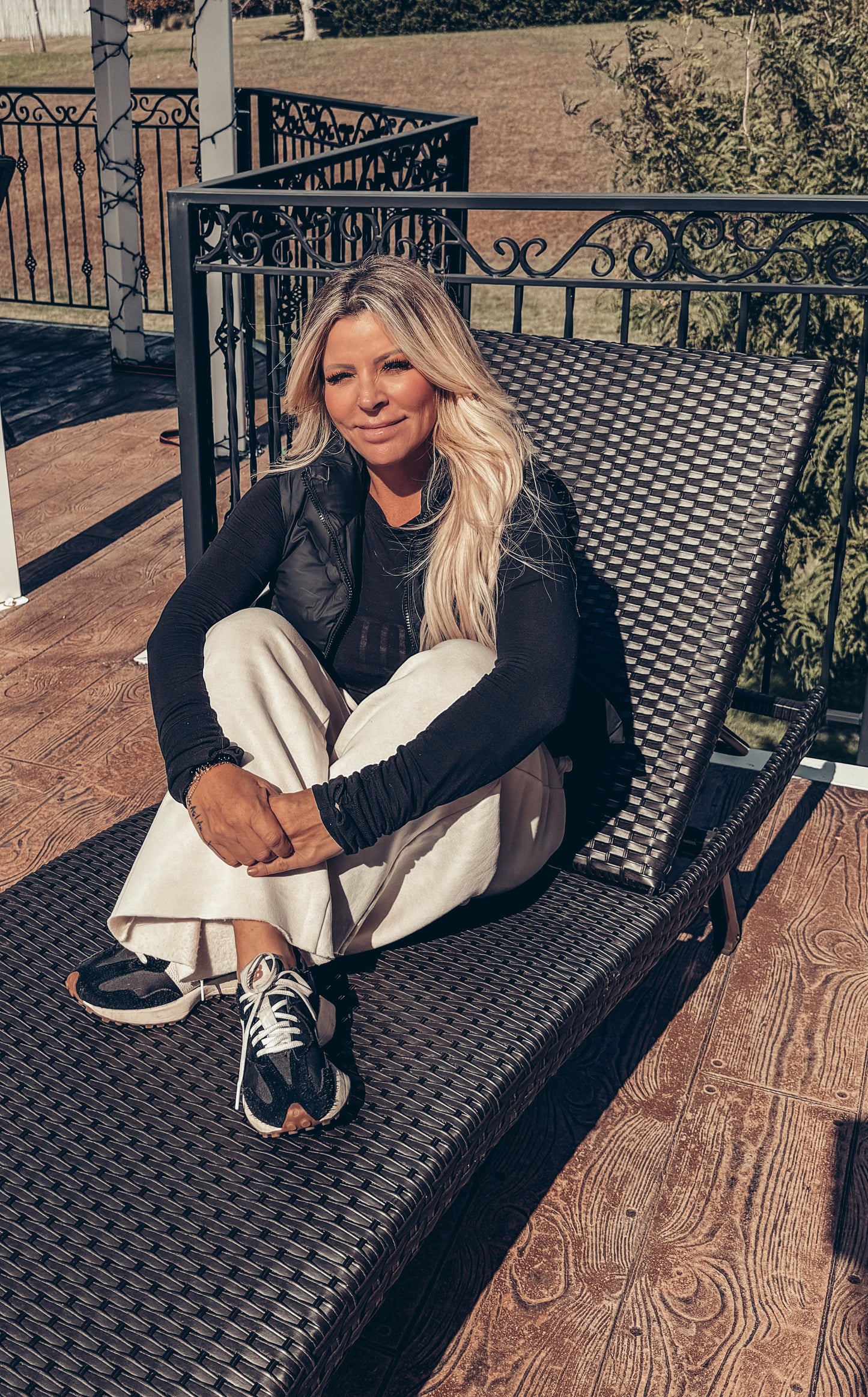 Cropped Vest With Adjustable Drawstrings